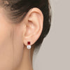 Natural Garnet Freshwater Pearl Earrings