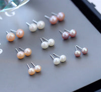 Natural Strong Luster Freshwater pearl earrings