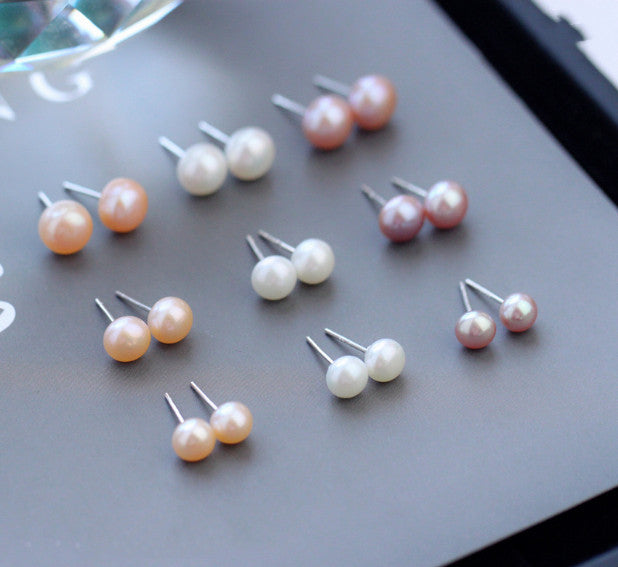 Natural Strong Luster Freshwater pearl earrings