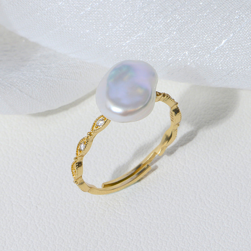 Natural Baroque Pearl Ring