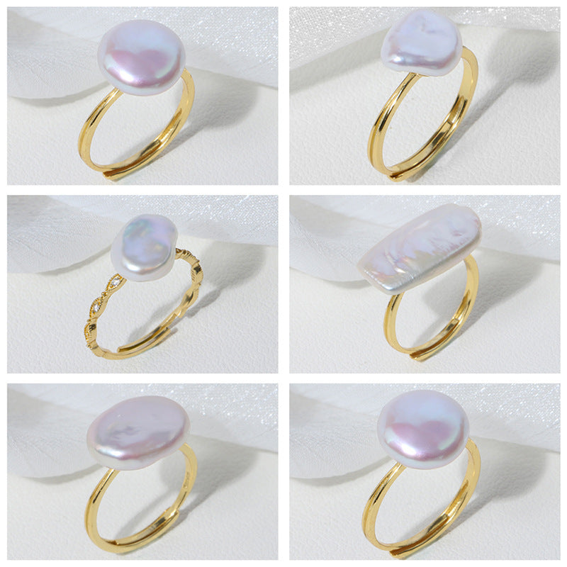 Natural Baroque Pearl Ring