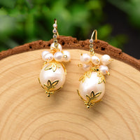 Natural Freshwater Baroque Pearl Earrings