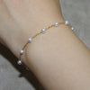 Natural Freshwater Pearl 18k Gold Bracelet