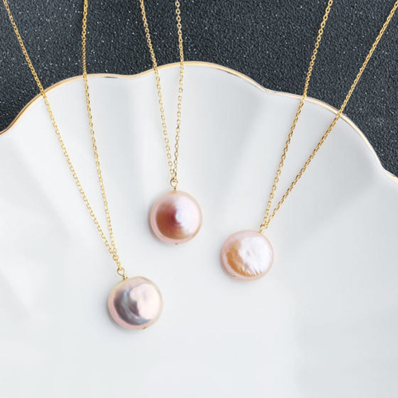 Natural Baroque Pearl Sterling Silver Necklace