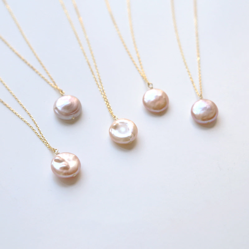 Natural Baroque Pearl Sterling Silver Necklace