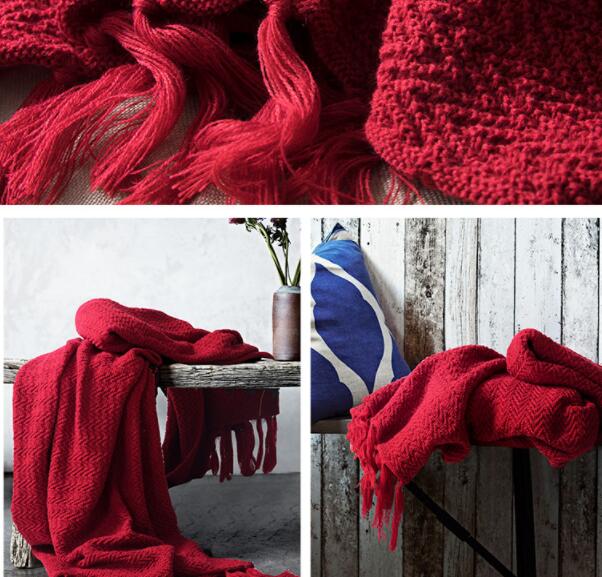 Knitted Warm Throw Blankets