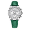 Women's Fashion Diamond Calendar Luminous Leather Strap Quartz Watch