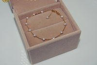 Natural Freshwater Pearl 18k Gold Bracelet