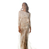Women's Long Sleeve  Backless Lace Dress