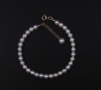 Natural Round Strong Luster Freshwater pearl bracelet