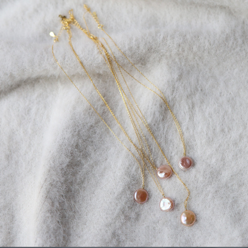 Natural Baroque Pearl Sterling Silver Necklace