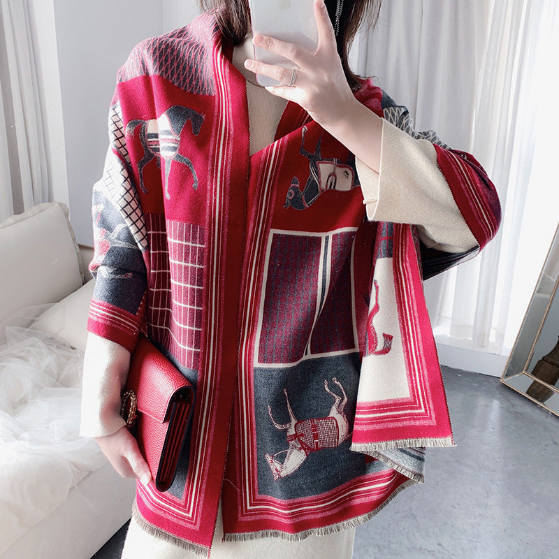 Women's Double Sided Cashmere Scarf
