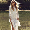 Women's Long Sleeve  Backless Lace Dress
