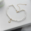 Round Medal Irregular Pearl Necklace