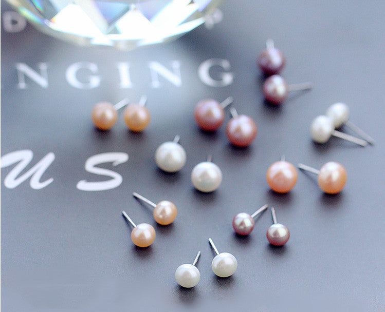 Natural Strong Luster Freshwater pearl earrings