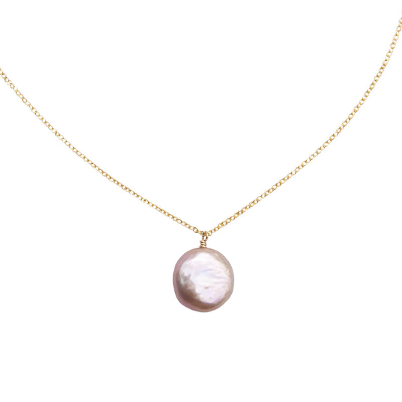 Natural Baroque Pearl Sterling Silver Necklace