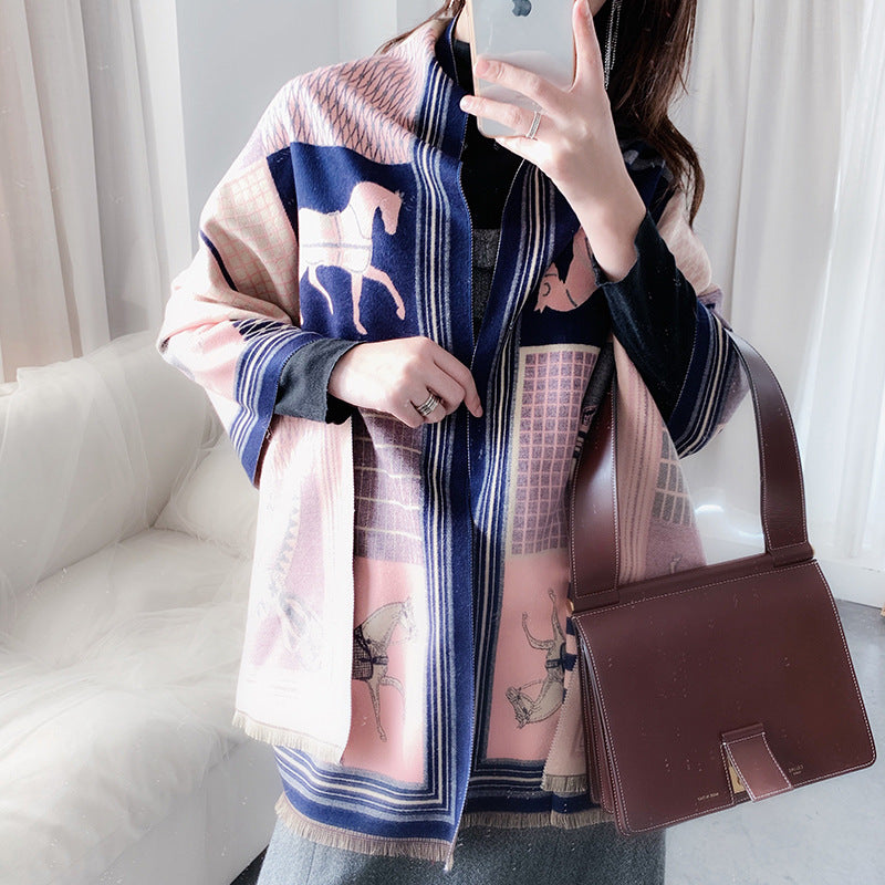 Women's Double Sided Cashmere Scarf
