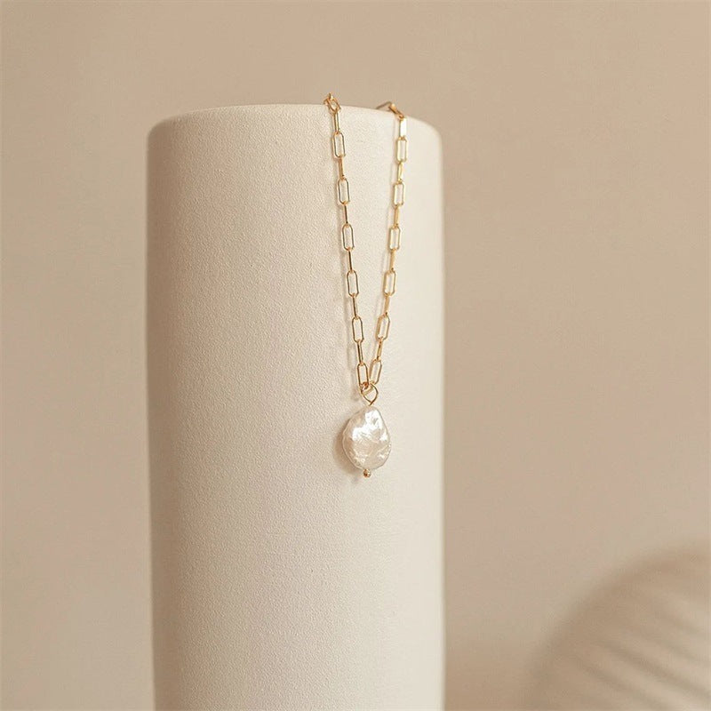 Freshwater Pearl Stainless Steel Necklace