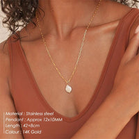 Freshwater Pearl Stainless Steel Necklace