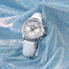 Women's Fashion Diamond Calendar Luminous Leather Strap Quartz Watch