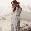Women's Long Sleeve  Backless Lace Dress