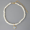 Round Medal Irregular Pearl Necklace