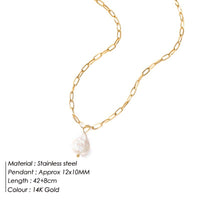 Freshwater Pearl Stainless Steel Necklace