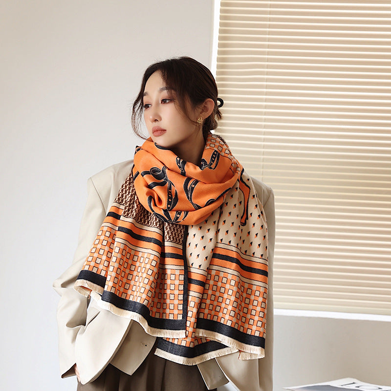 Women's Double Sided Cashmere Scarf